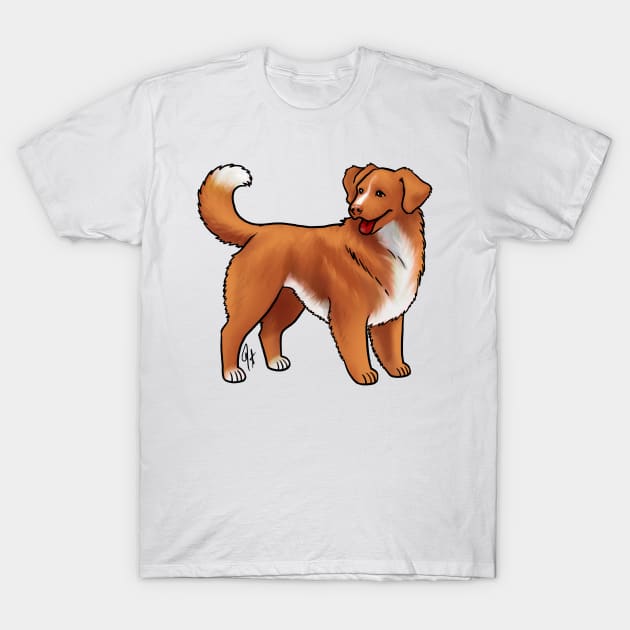 Dog - Nova Scotia Duck Tolling Retriever - Red and White T-Shirt by Jen's Dogs Custom Gifts and Designs